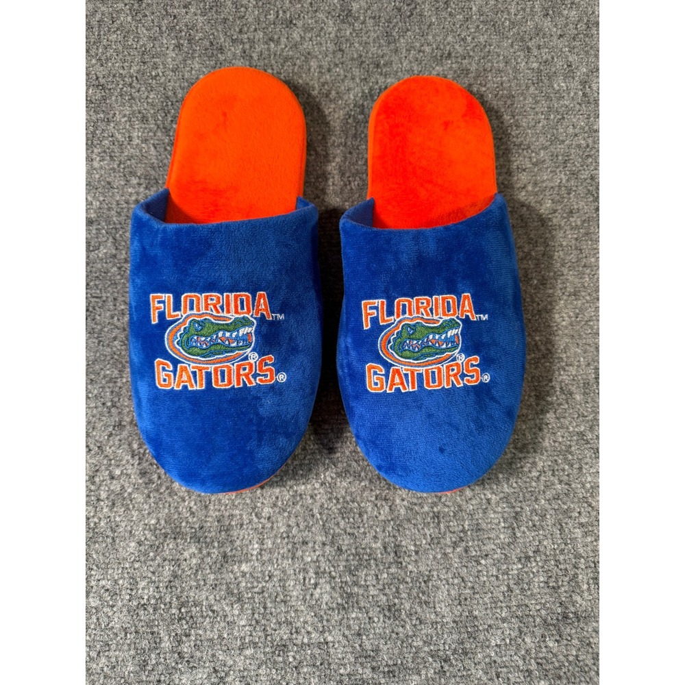 FOCO Florida Gators Mens XL Blue Orange Plush House Scuff‎ Slippers NCAA UF